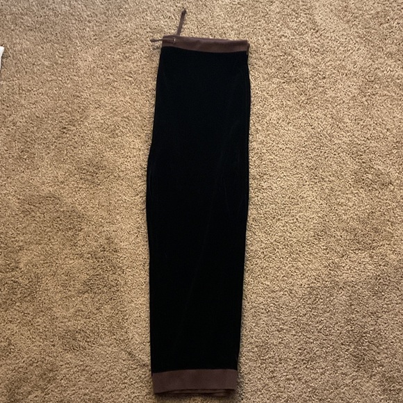 Victoria's Secret Black Velvet Joggers with Brown Trim - Picture 9 of 9